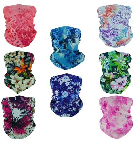 SMEHCF 8 Multipurpose Bandanas for Women Men