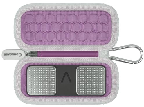 COMECASE Case for KardiaMobile EKG Monitor 1-Lead/6L/6L Max, Slim Protective Heart Monitor Travel Pouch with Carabiner, Shockproof Portable ECG Storage Bag for AliveCor Accessories (Case Only, Purple)