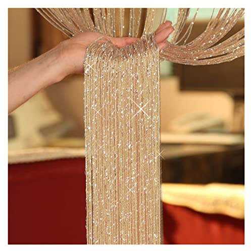 Cortina Puerta Exterior,Cortina Exterior 1 unid brillo cuerda cortina cortina beads divisores de habitaciones con cuentas franja ventana panel dormitorio tassel cristal colgando cortina casa decoració