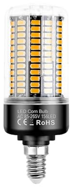 Auralexis 30W LED Corn Bulb E27/E26 Ceiling Light E14 Lamp AC220V Indoor Chandelier Bulbs 110V No Flicker Cold/Warm White for Home Bedroom(B22 25W Warm White)