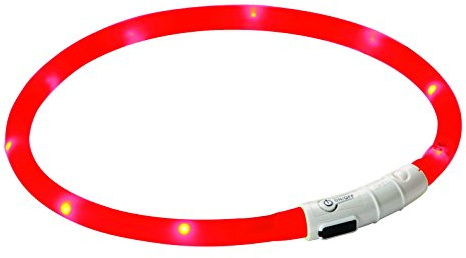 Kerbl Maxi Safe Led Collar, 55 cm, Red