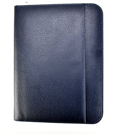 A4 File Folder for Personal, Executive, Professionals,Folio Writing Pad Business Presentation Folder Portfolio - Blue
