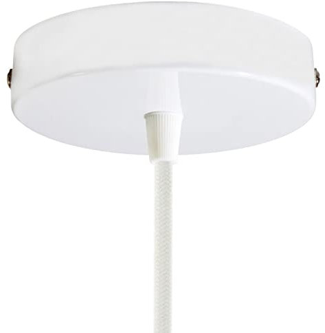 creative cables - Zylindrischer Lampenbaldachin Kit aus Metall - Konisch, Glänzend weiß