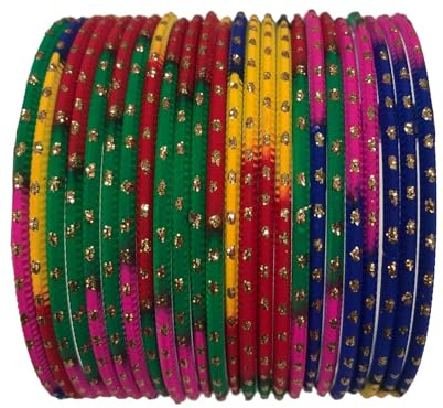CHOHAN'S- Multi Colour Chui Bangles, Indian Chudi, Pakistani Churia (2.10, Inches)