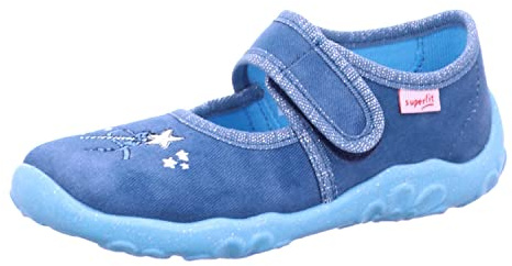 Superfit Mädchen Bonny Hausschuh, Blau Blue 282, 28 EU