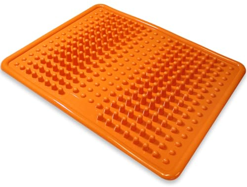 Fenzer Foot Massager Mat, Acupressure Relaxation Reflexology Mat for Plantar Fasciitis, Heel, Arch Pain & Stress (Orange)