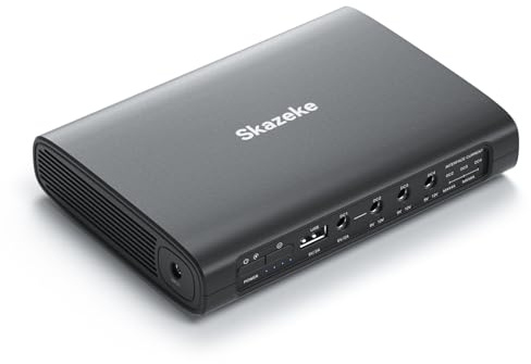 Skazeke Mini UPS Uninterrupted Power Supply 20000mAh Lithium ion Backup Battery with DC 12V/9V/5V/6A Output for Wireless Router, Modem, LED Light, CCTV Camera, Smartphone and More