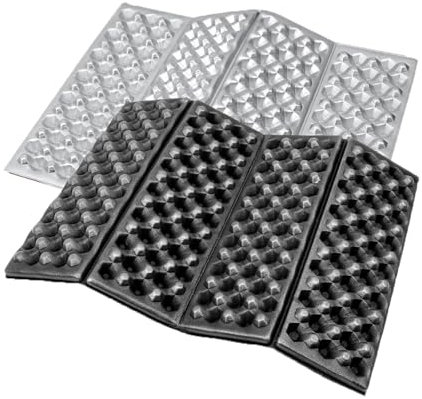 lumanothy Cojín de Asiento para Exterior, térmico, Plegable, Impermeable, con cinturón de Almacenamiento, para Camping, Senderismo, Estadio, Viajes, Caza, Picnic (Negro)