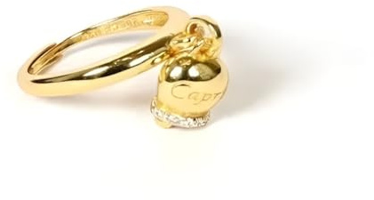 Generico Anello Capri in Argento 925 placcato oro con campanella e zirconi