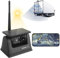 OBEST Solar Powered Wireless Reversing Camera WiFi Backup Camera with Clear Image and Infrared Night Vision, Waterproof Magnetic Suction Mount, for IOS & Android for Cars, Trucks, Vans