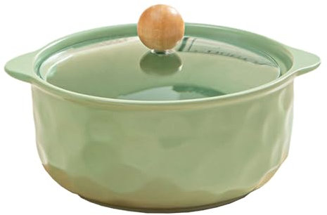 Peakjune Zuppiera in Ceramica con Coperchio,Zuppiera in Ceramica con Coperchio e Manici,Zuppiera con 2 Maniglie E Coperchio,Grande capacità in Porcellana con Coperchio.