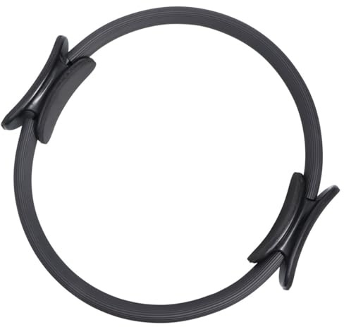BUGUUYO Pilates Ring Anello Yoga Resistente Nero per Allenamento Completo Migliora Stabilità e Flessibilità Adatto Tutti Fitness