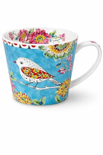 LEONARDO LUXURY HOME DESIGN Tazza Grande da Latte 450 ml in Porcellana Decorazione Japan Birds Colazione Elegante Idea Regalo (Japan Birds)