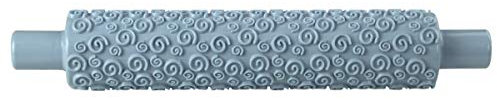 Zenker Fondant-Prägeroller 31 cm CANDY, Rollstab aus Kunststoff, Teigrolle für die Dekoration von Zuckergebäck, Zuckerguss, Fondant, Kuchen (Farbe: Ice Blue), Menge: 1 Stück, 31 x 5 x 5 cm