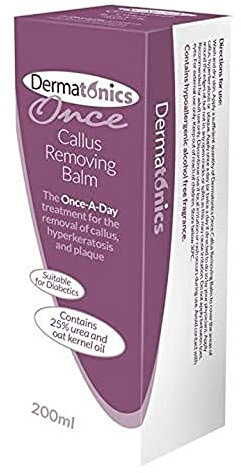 Dermatonics Once Callus Removing Balm | Callus & Plaque Removal, Hyperkeratosis Treatment & Skin Hydration | Urea & Oat Kernel Oil Formula | Suitable for Diabetics | 75 ml