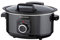 Morphy Richards 6.5L Sear and Stew Slow Cooker with Detachable Hinged lid, Shatter Resistant Aluminium Pot, 3 Heat Settings, Hob Proof, Easy Clean, 163W, Black, 461020