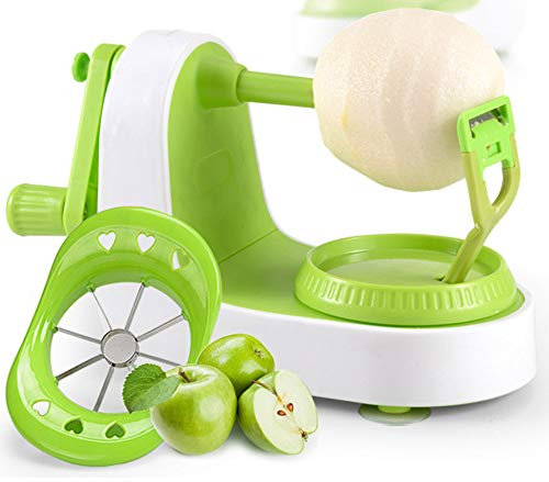 Apfelschäler Multifunktion Obstschäler Gemüse Obstschäler Birnenkartoffel Scheiben Bewegung Schälmaschine Schnelle manuelle Einstellung mit 8 Klingen Schneider