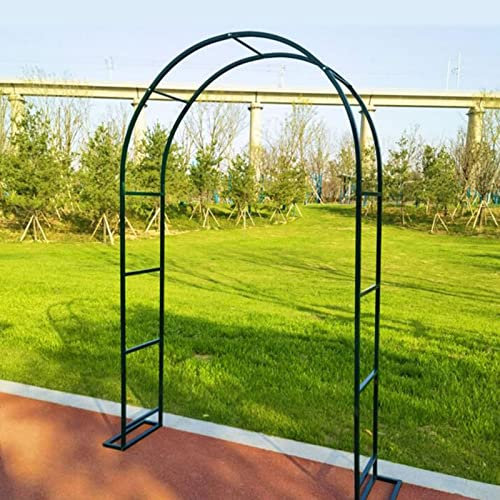 Arco Da Giardino In Metallo Con Base 180x220CM 160x220CM 180x220CM 280x220CM Robusto Pergolato Tubolare Trellis Supporto Per Rose Piante Rampicanti, Resistente Alle Intemperie, Nero ( Size : 120x220x4