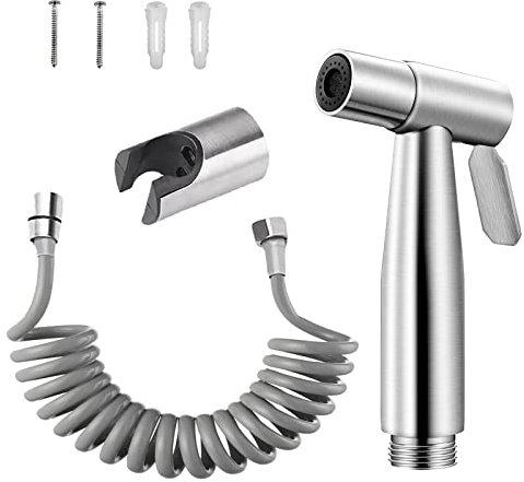 Douchette à Main en Acier Inoxydable Pour Bidet, Ensemble de Douchette à Main, Pulvérisation Réglable, Pour L'hygiène Personnelle et le Pulvérisateur de WC à Basin