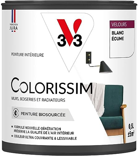 V33 Peinture multi-supports Colorissim® Blanc écume Velours 0,5L