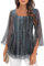 Plus Size Tops for Women UK 3/4 Sleeve Dressy Tops for Evening Wear Chiffon Dress Shirts Versatile Gorgeous Wedding Womens Summer Tops Ladies Tunic Blouses for Women UK Black 3XL