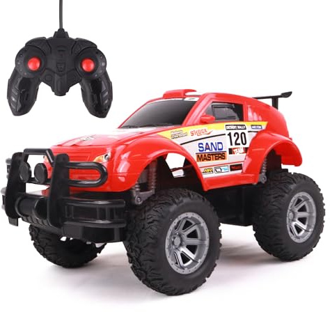 TURBO CHALLENGE - Off Road Mitsubishi - Off Road - 093331 - Voiture Télécommandée - Rouge - 1/18 - Piles Non Incluses - Plastique - Jouet Enfant - Cadeau - À Partir de 6 Ans