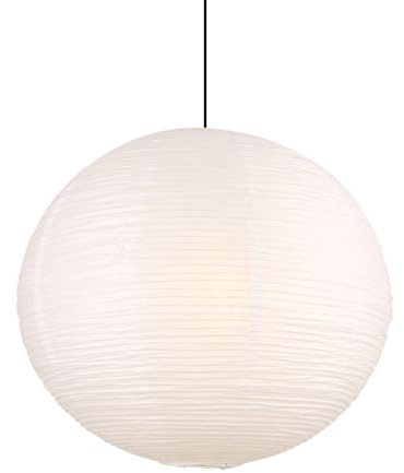 White Paper Lamp Shade, 12''x12'' Small Chinses Paper Lantern Pendant Light Shade,Round Lanpshade Home Decor Ceiling Lampshade, Foldable Lampshade