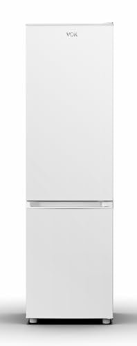 VOK - Frigorifico Combi - Modelo EVR-224DEW - Altura 170 cm - Capacidad 224 L - Puertas Reversibles - Eficiencia Energética E - Bajo Nivel Sonoro - Iluminacion LED - Blanco - Instalacion Incluida