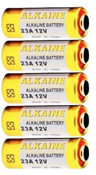 Batterie Alcaline 23A 12V, Blister di 5 Batterie per Telecomando Cancello, Auto, Garage
