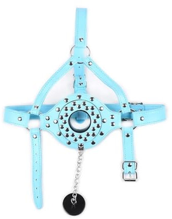 Mordaza de bola para ataduras bucales,juguete sexual para adultos,accesorios exóticos,mordaza bucal abierta y transpirable,bondage sexual,BDSM,fetiche,color azul cielo,talla única