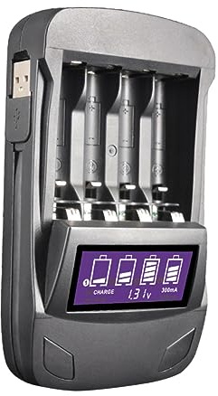 DIYEAH USB Smart Battery Charger Slots Aa Aaa Lcd Display Battery Adapter for Home Use Fast Charging Multifunction Discharge