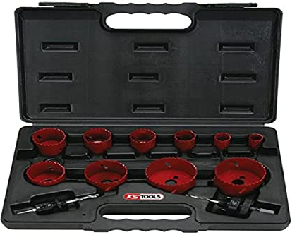 KS Tools 129.5545 Lochsägen-Set, 10 Stück, 19/22 / 29/35 / 38/44 / 51/57 / 65/67 mm