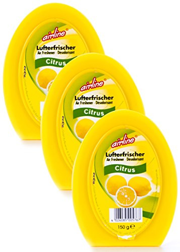 Airline Lufterfrischer Duftgel Citrus, 3 x 150 g