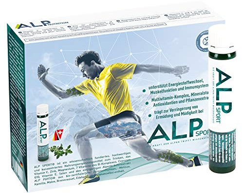ALP SPORT Multivitamin Magnesium Trinkampullen 14x 25ml Magnesium Bisglycinat Vitamin B Komplex Zink Coenzym Q10
