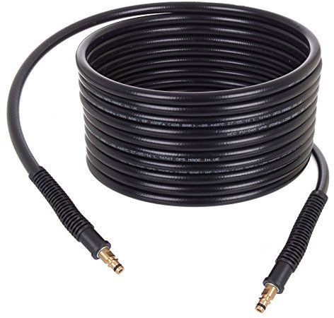 TC TECHNIC Tubo flessibile ad alta pressione per Karcher Serie K - Treccia di nylon resistente e flessibile - Connettore Click x Click - Rinforzate - Accessorio Karcher - Max 200 Bar, 60°C - 20m