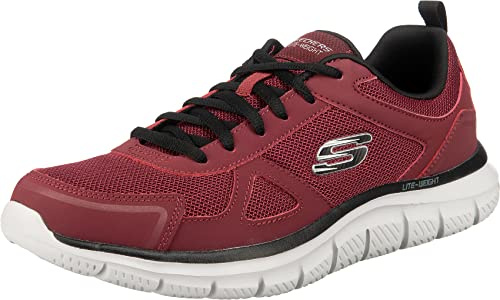 Skechers Track Scloric Men's Sneaker, Plain red, 10.5 UK