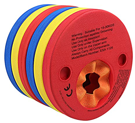 EVA Foam Swim Arm Band Float Aid Discs 6 pc Set for Kids Boys Girls Toddlers, Learn to Swim, Age 2 – 6, 25 kg max by VERISA