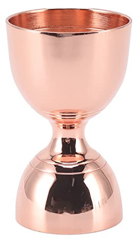 Cuivre Bell Jigger Premium Cocktail Jigger 30/60ml Jigger en Acier Inoxydable pour Barman Acier Haute Précision Large Ouverture Mesure Jigger pour Cocktail Liquor Cocktail(30/60ml Or Rose)
