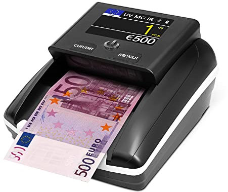 Banknotenprüfer und Geldzählmaschine STANEW, Geldscheinprüfer 2in1, Währungszähler mit Wiederaufladbarer Batterie, Präzise Falschgelderkennung und Zählfunktion für Euro,USD