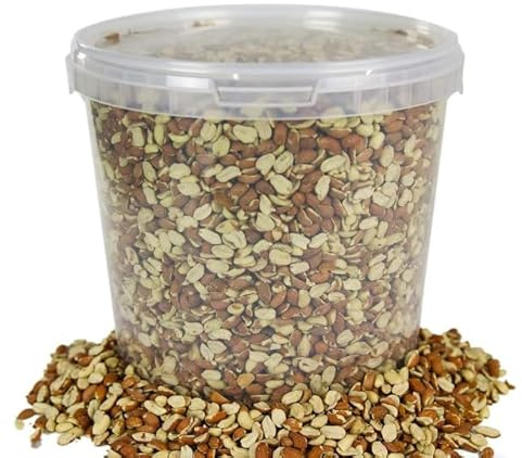 Cacahuetes Partidos BusyBeaks - Mezcla de Alimentos Frescos de Calidad para Aves Silvestres y de jardín Rica en proteínas (10L)