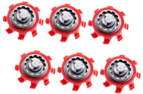 Abaodam 6 Clavos de Golf Profesionales Rojos, Antideslizantes y Resistentes al Desgaste, Accesorios de TPU para Zapatos de Golf, Paquete de 6 Piezas