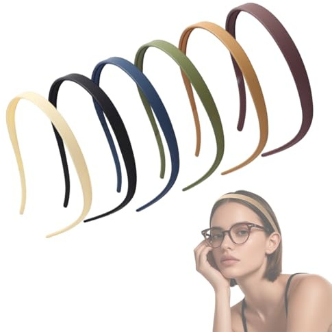 6 diademas para mujer, finas y con dientes, de plástico, para hombre y mujer