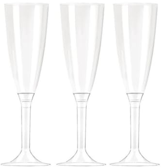 PZ 100 CALICE FLUTE CHAMPAGNE BICCHIERI PROSECCO TRASPARENTI HAPPY HOUR APERITIVO APERICENA