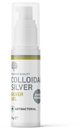 Nature’s Greatest Secret Colloidal Silver Multi-Purpose Gel 98% – Travel Size Pump, Bergamot, Amber Colloidal Silver – On-the-Go Hygiene – 50 g