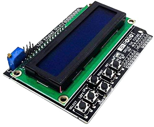 AZDelivery HD44780 LCD Keypad Shield 16x2 LCD1602 I2C Modulo Display 2x16 Caracteres (con Fondo Azul y Caracteres Blancos) Compatible con Arduino con E-Book Incluido!