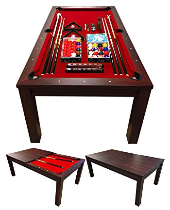 Billardtisch Billard Billard-Spiel Messung 188 x 96 cm Neue 7FT mod. Vulcan Rot