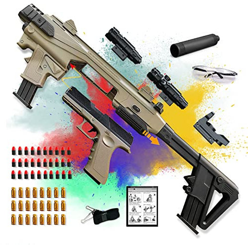 Toy Foam Blaster&Plastic Gun for Boys with Accessory Kit, Manual Toy Modes Educational Toy Gadget Game, Kids Toys for 14+ Year Old Boys Girls Christmas