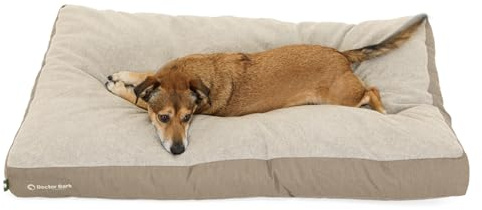 Doctor Bark Hundekissen Große Hunde Waschbar - Hundebett Weich Flauschig - Strapazierfähiges Kuscheliges Liegekissen - GreenLabel (L - 100x72 cm, Goldbraun)