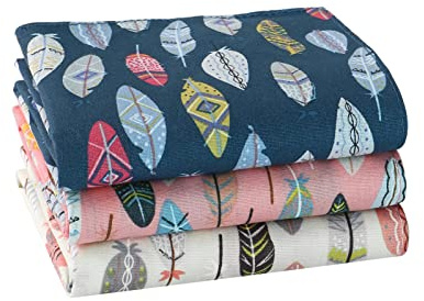 HOULIFE Colorful Feather Pattern Handkerchiefs Ladies Cute Print Hankies | Soft Material, for Daily Use, Breathable & Durable