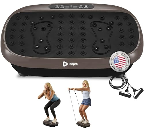 Lifepro Mini máquina de Ejercicio de Placa de vibración compacta, Plataforma de Placa de vibración de Cuerpo Entero, máquina de Placa de vibración